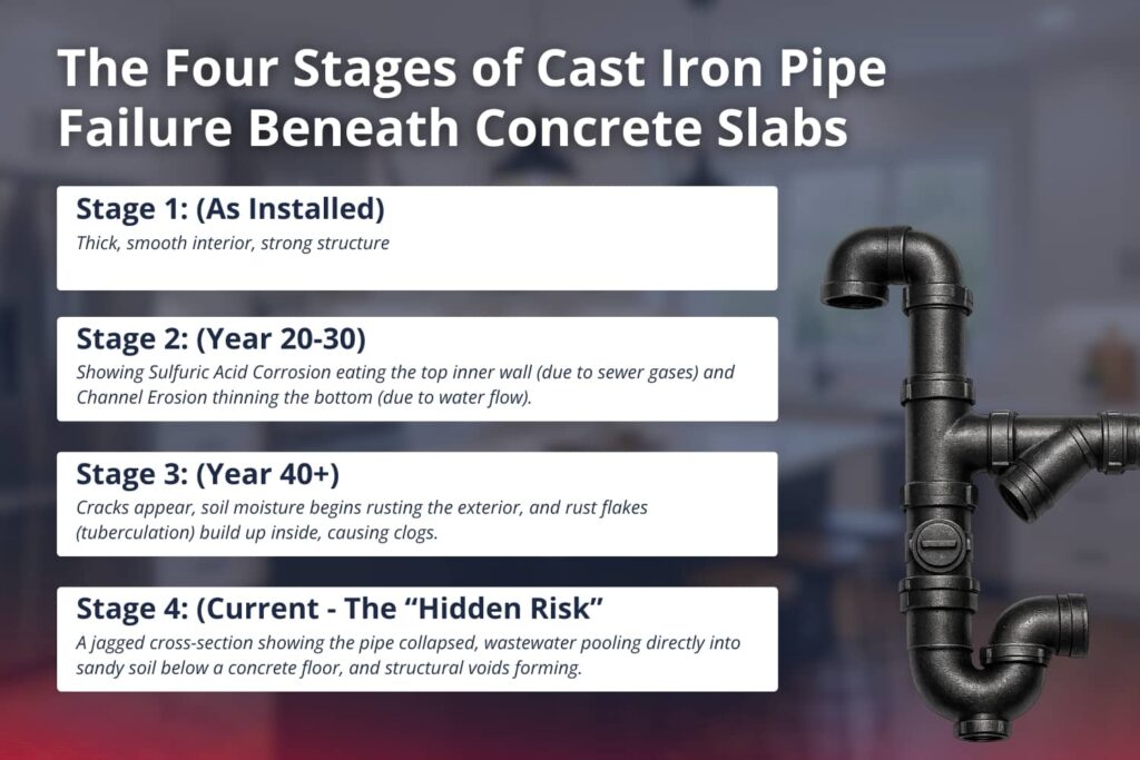 4 Stages of Cast Iron Pipe Failure